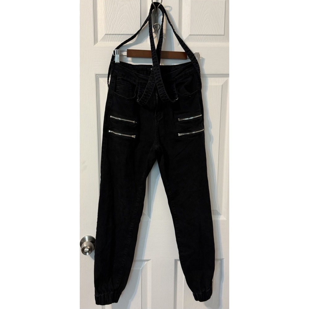 American Bazi Zipper Jogger With Suspenders Punk Grunge Retro Juniors Size Small